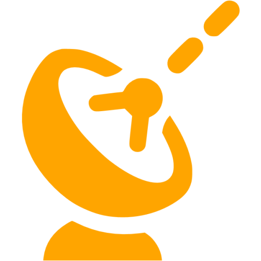 Orange Gps Searching Icon