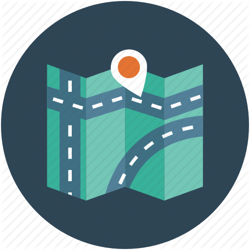 Gps Road Map Icon Free Icons
