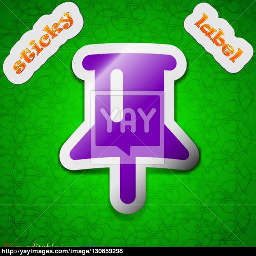 Map Pointer, Gps Location Icon Sign Symbol Chic Colored Sticky