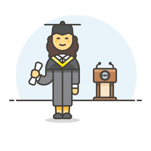 Graduate Female Icon Streamline Ux Free Iconset Streamline Icons