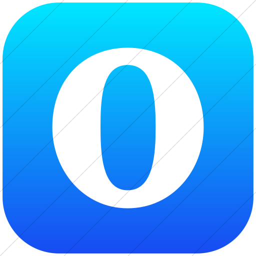 Flat Rounded Square White On Ios Blue Gradient Social