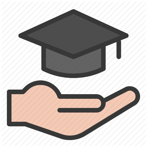 E Learning, Education, Graduation Cap, Hand, Learning Icon