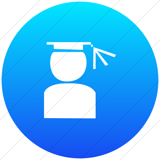 Flat Circle White On Ios Blue Gradient Classica