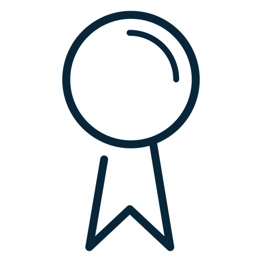 Graduation Award Ribbon Stroke Icon