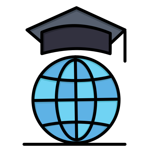 Globe, Internet, Online, Graduation Icon Free Of Modern