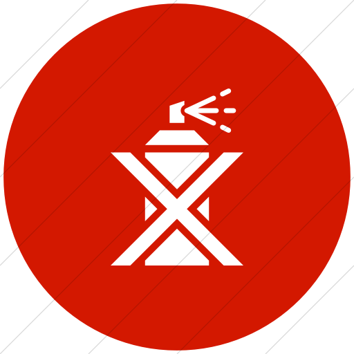 Flat Circle White On Red Iconathon No Graffiti Icon