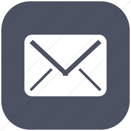 Flat Rounded Square White On Blue Gray Broccolidry