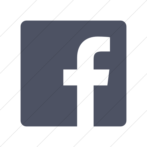 Simple Blue Gray Foundation Social Facebook Icon