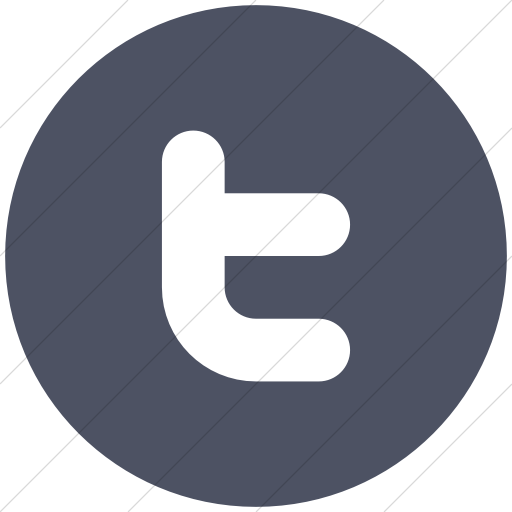 Flat Circle White On Blue Gray Broccolidry Twitter Icon