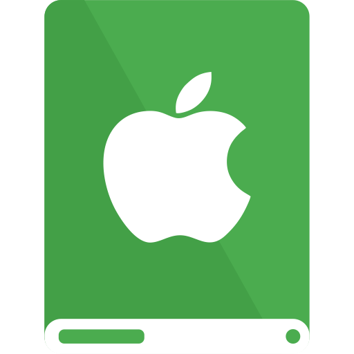 Green, Drive, White, Apple Icon