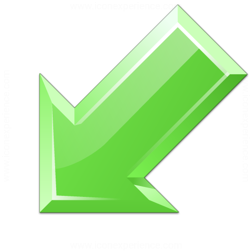 Iconexperience V Collection Arrow Down Left Green Icon