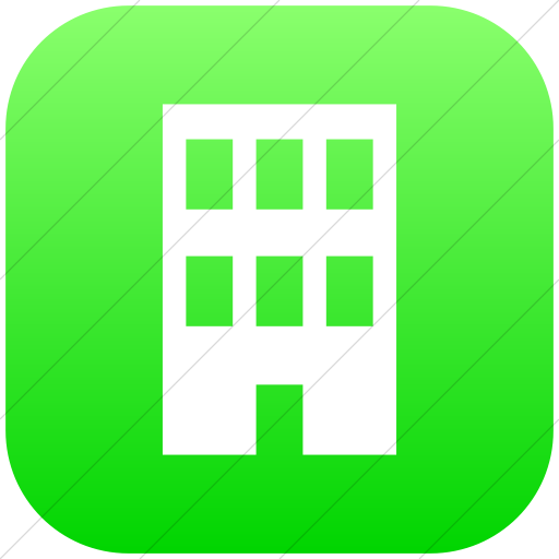 Flat Rounded Square White On Ios Neon Green Gradient