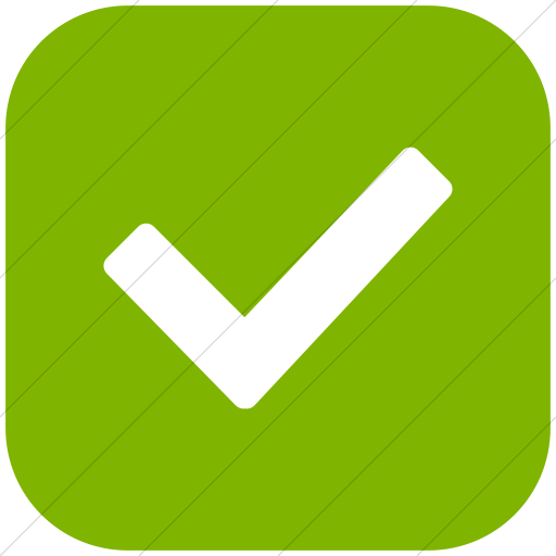 Flat Rounded Square White On Green Broccolidry