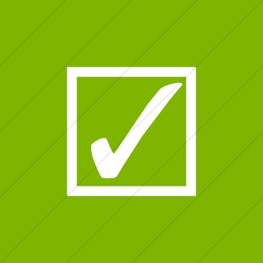 Flat Square White On Green Classica Ballot Box