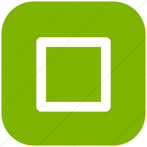 Flat Rounded Square White On Green Raphael Checkbox Icon