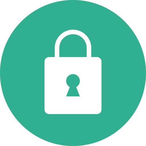 Green, Lock, Secure, Security, Safe, Circle, Privacy Icon