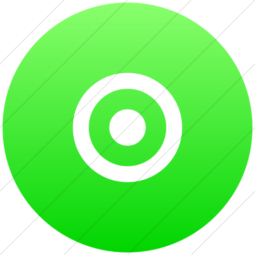 Flat Circle White On Ios Neon Green Gradient Bootstrap