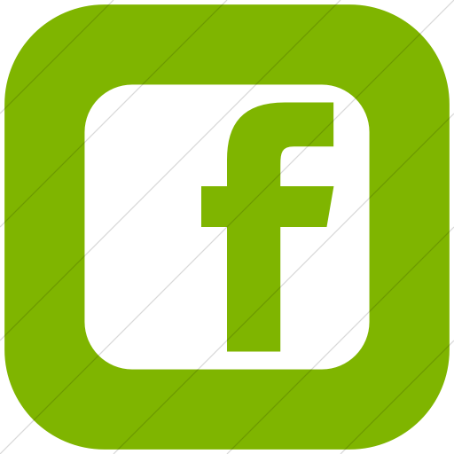 Flat Rounded Square White On Green Social Media