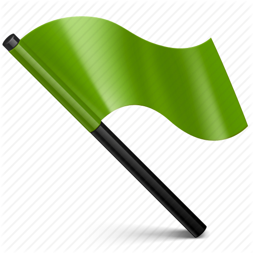 Flag, Green Icon