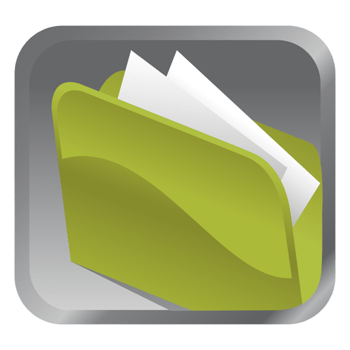 Green Folder Square Icon