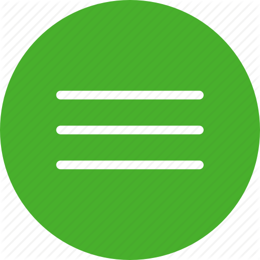 Circle, Green, Hamburger, List, Menu, Navigation Icon