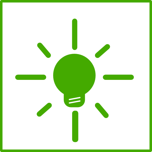 Eco Green Light Bulb Icon Clipart