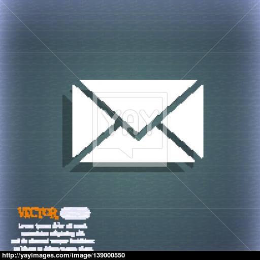 Mail, Envelope, Message Icon Symbol On The Blue Green Abstract