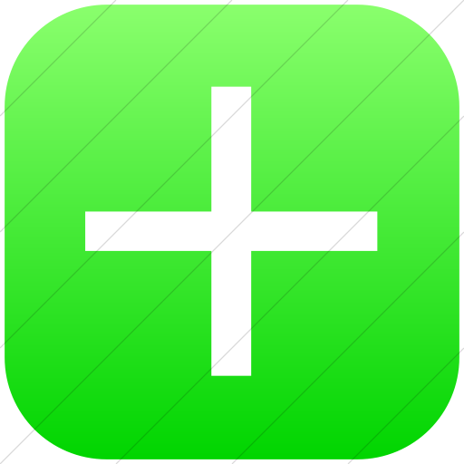 Flat Rounded Square White On Ios Neon Green Gradient