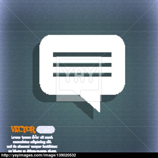 Speech Bubble, Chat Think Icon Symbol On The Blue Green Abstract