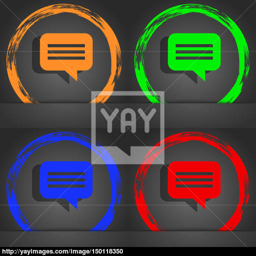 Speech Bubble, Chat Think Icon Symbol Fashionable Modern Style