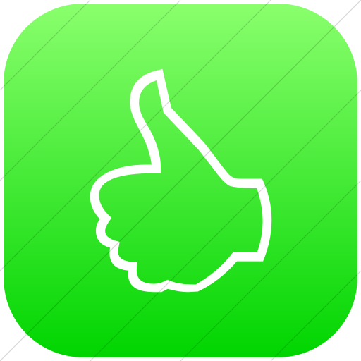 Flat Rounded Square White On Ios Neon Green Gradient