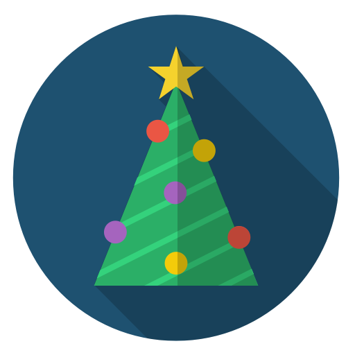 Star, Green, Tree, Decoration, Christmas, Chain, Xmas Icon