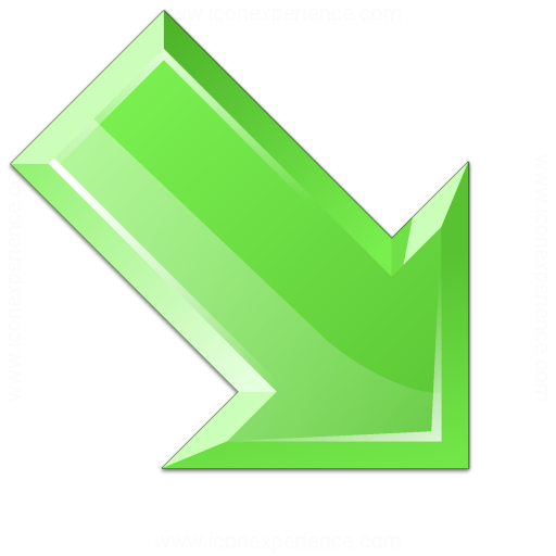 Iconexperience V Collection Arrow Down Right Green Icon
