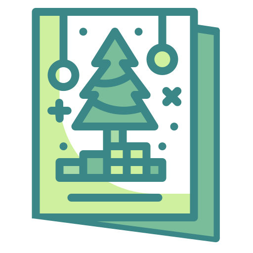 Card, Christmas, Greeting, Letter, Postcard, Tree Icon Free