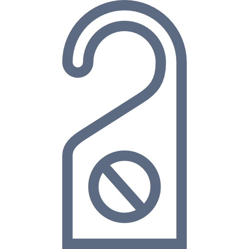 Grey, Don, T, Disturb, Sign, Icon Free Of Hotel And Spa Icons