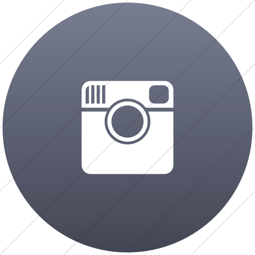 Flat Circle White On Blue Gray Gradient Foundation