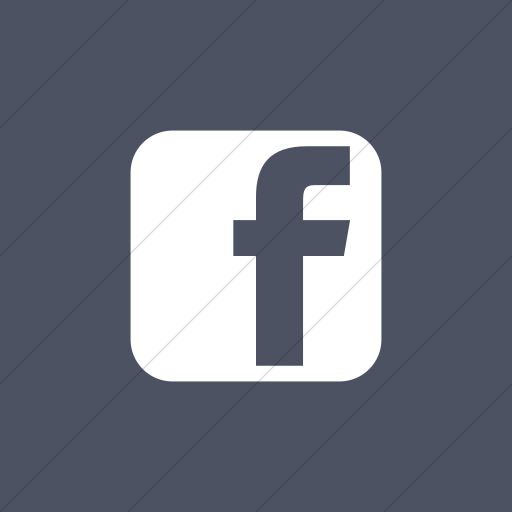Flat Square White On Blue Gray Social Media Facebook