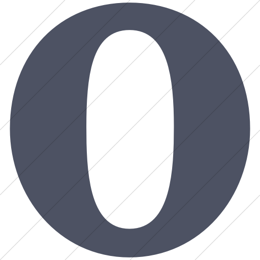 Simple Blue Gray Social Media Opera Icon