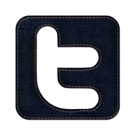 Twitter Square Icon Blue Jeans Social Media Iconset