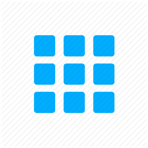 Apps, Blue, Grid, Menu Icon