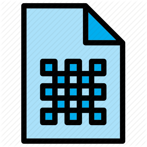 Document, Extension, File, Grid Icon