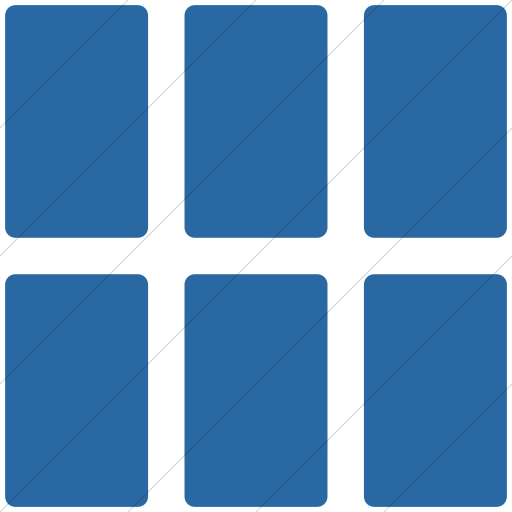 Simple Blue Layouts Rounded Grid Icon