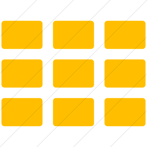 Simple Yellow Layouts Rounded Short Grid Icon