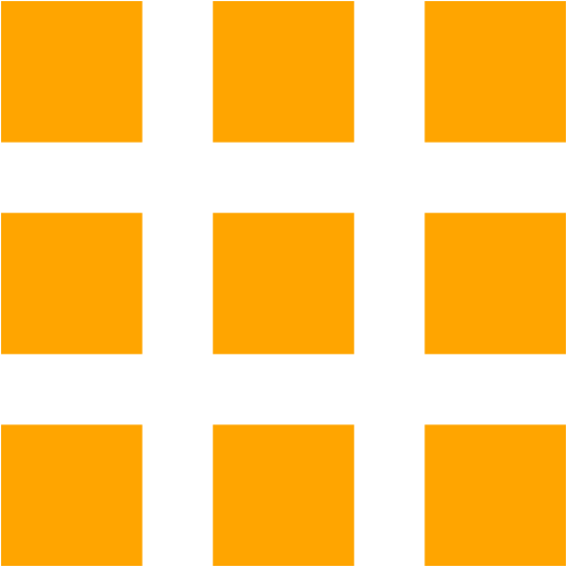 Orange Grid Three Up Icon