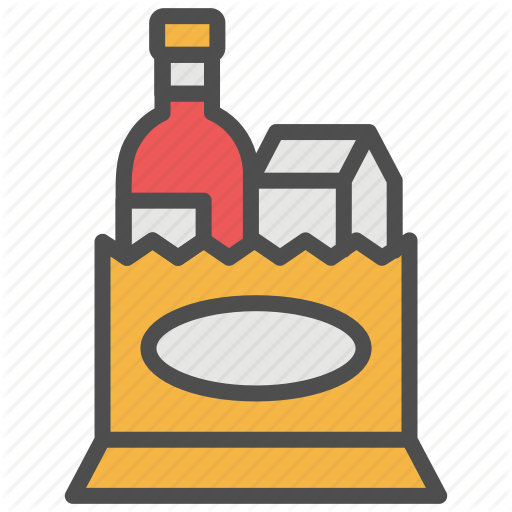 Bag, Food, Grocery, Paperbag, Retail, Shopping, Supermarket Icon