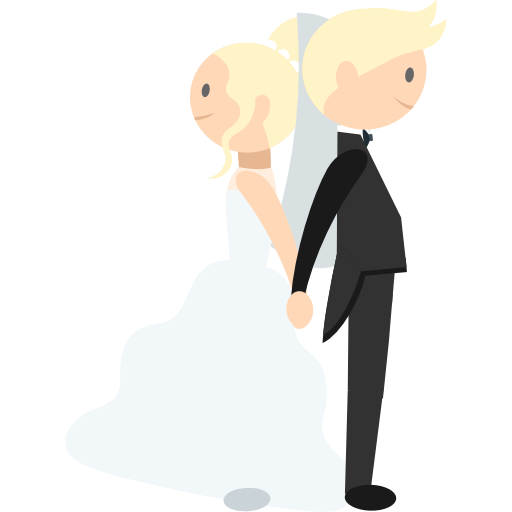 Wedding Couple, Romantic, People, Bride, Groom Icon