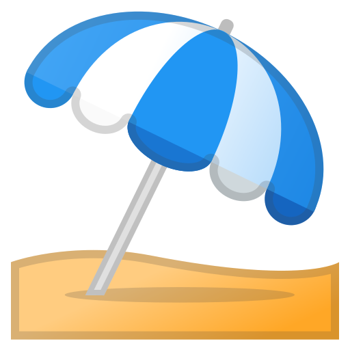 Umbrella, On, Ground Icon Free Of Noto Emoji Travel Places Icons
