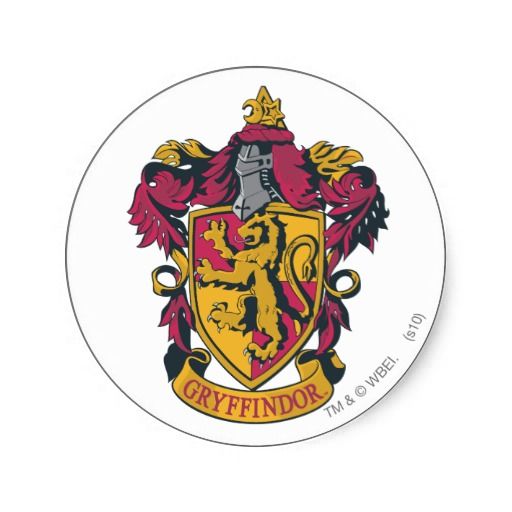Gryffindor Crest Red And Gold Round Sticker