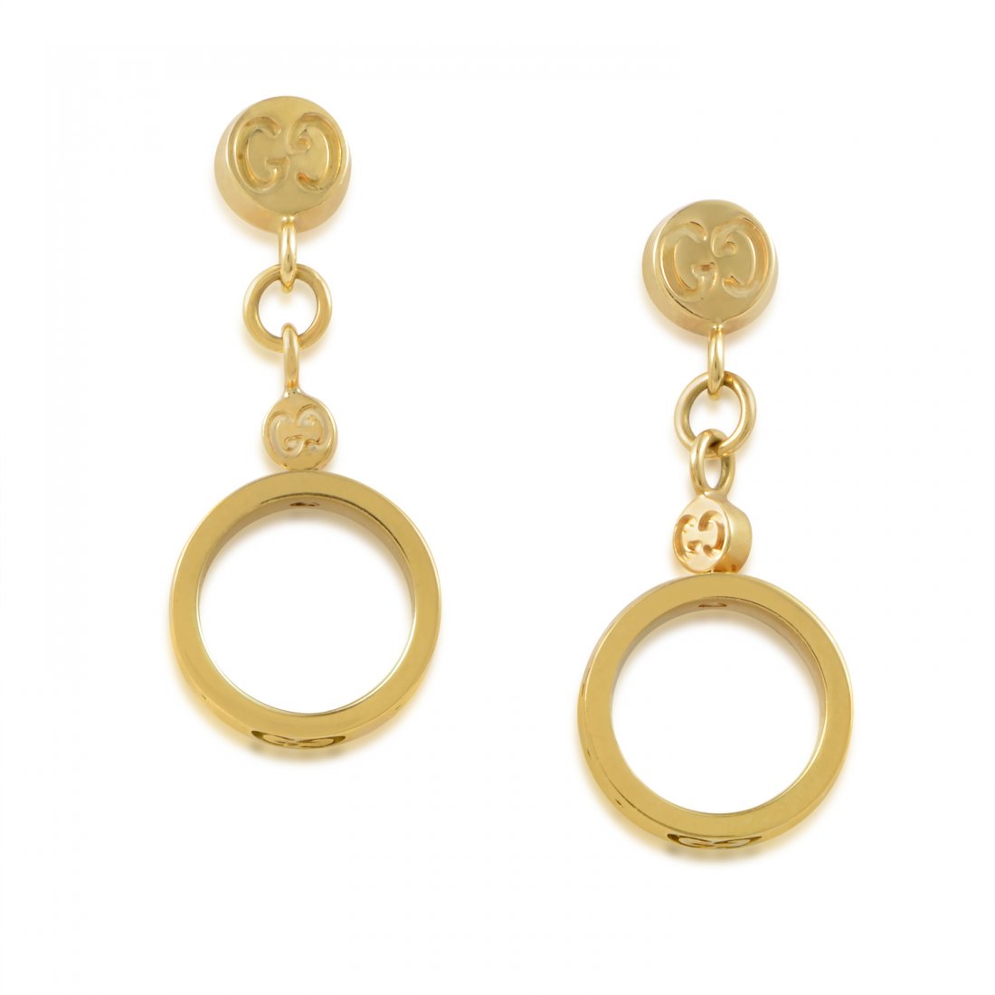 Gucci Icon Yellow Gold Dangle Earrings