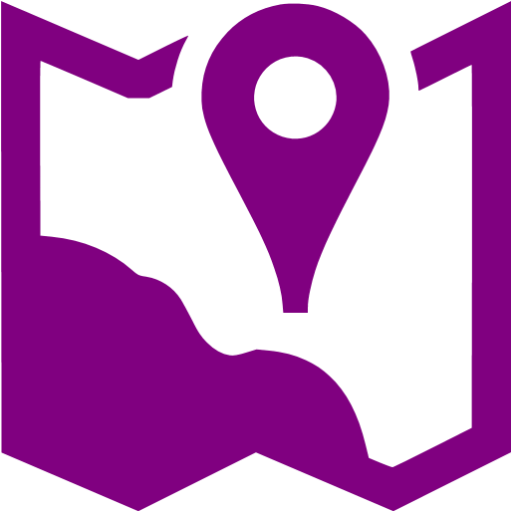 Purple Map Marker Icon